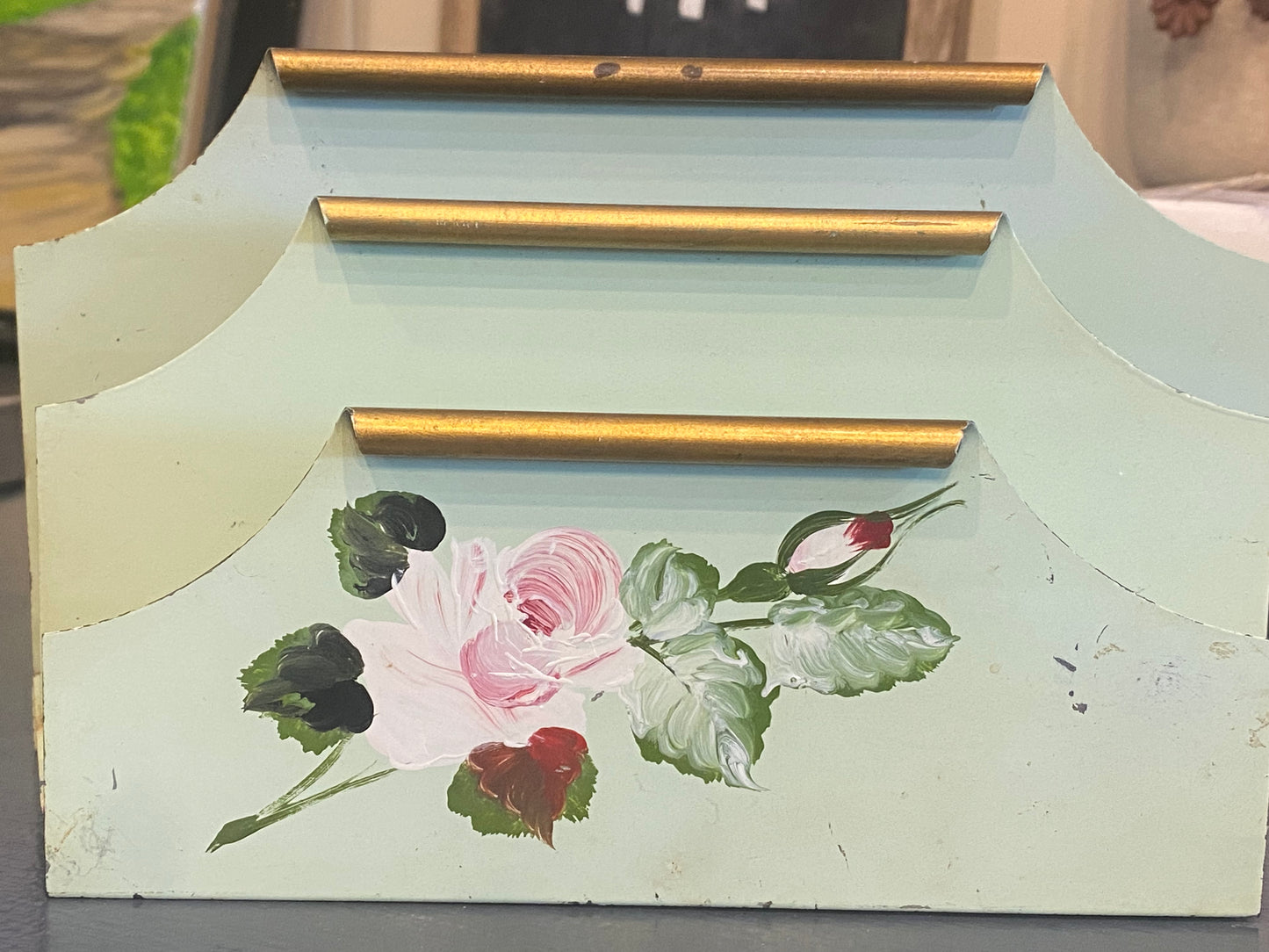 Vintage green mail holder Eclectopia Gifts and Specialty Homewares