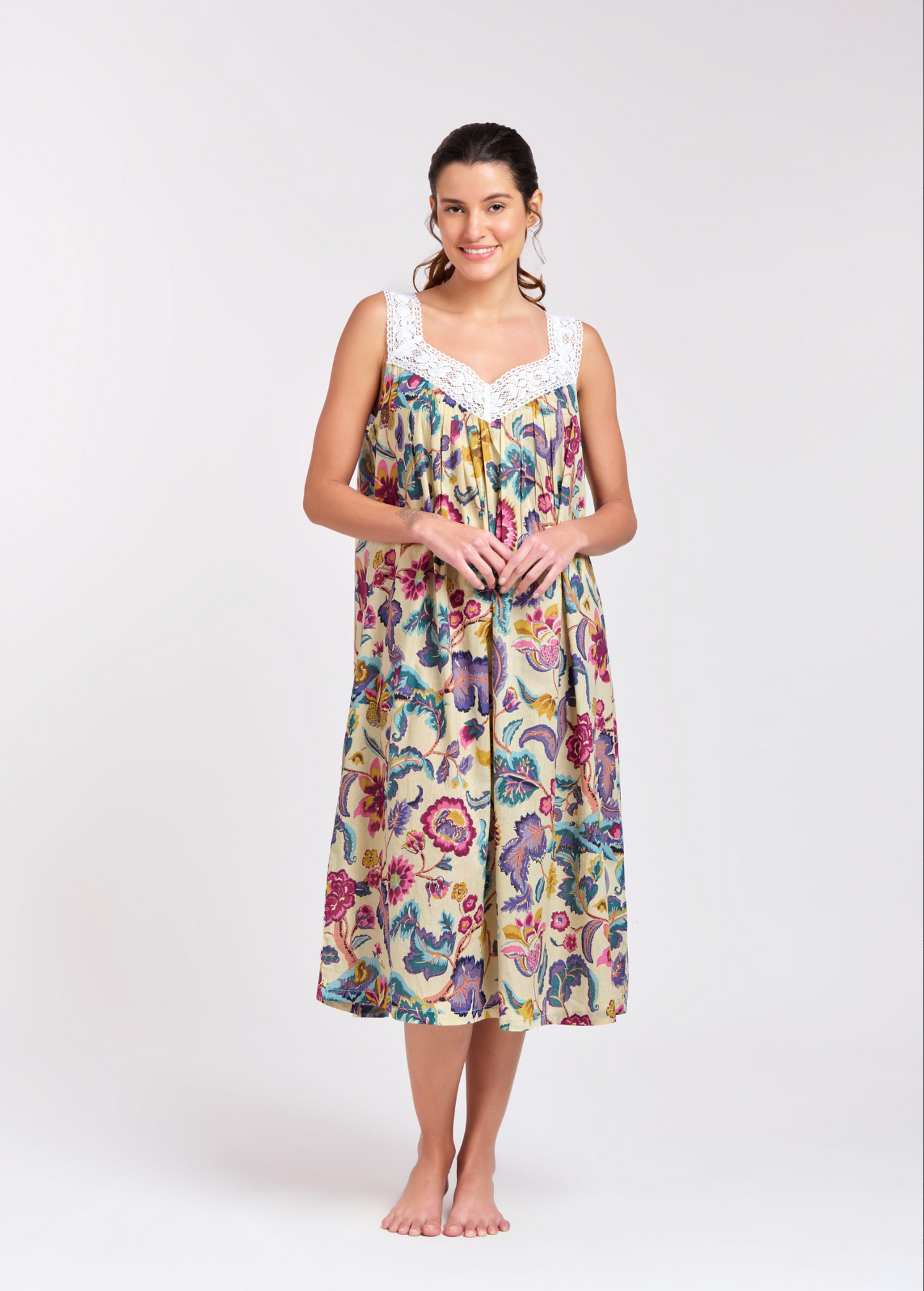 Arabella V Neck Laced Nightie Eclectopia Gifts and Specialty Homewares