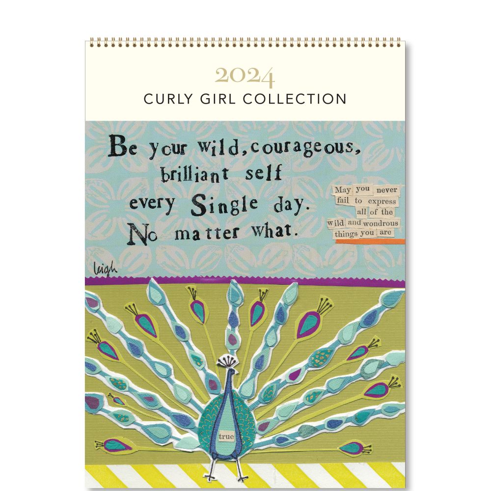 Curly Girl Medium Wall Calendar 2024 Eclectopia Gifts and Specialty Homewares 