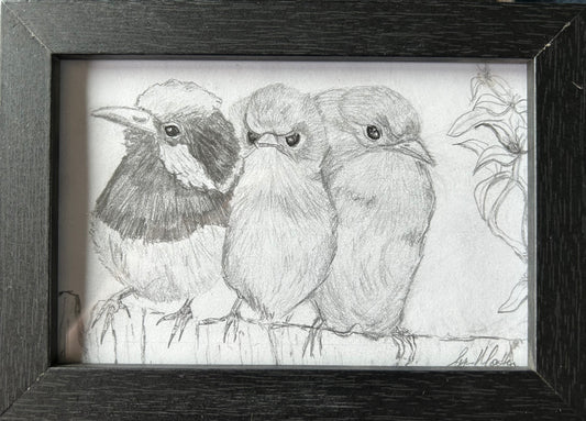 Dad and the Kids, original pencil sketch Eclectopia Gifts and Specialty Homewares 