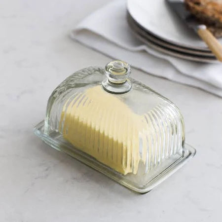 Brompton glass butter dish Eclectopia Gifts and Specialty Homewares 