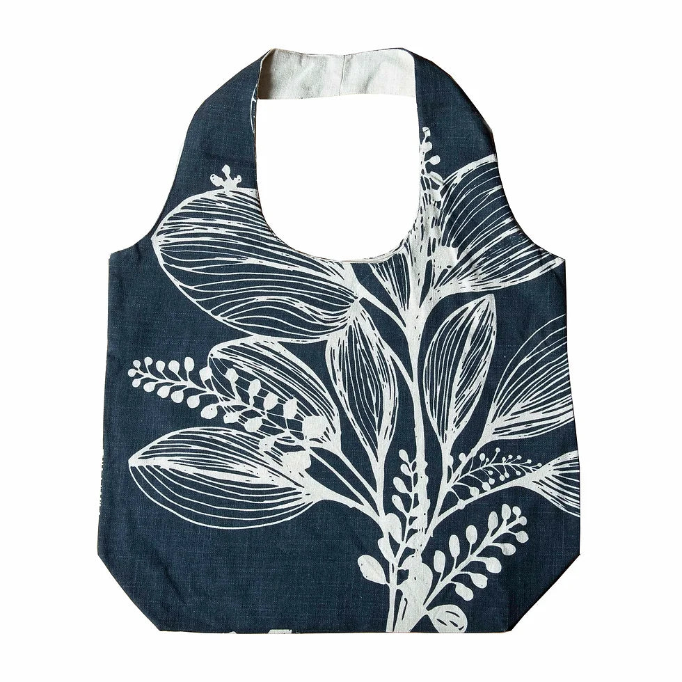 Slub cotton shopper tote charcoal Eclectopia Gifts and Specialty Homewares 