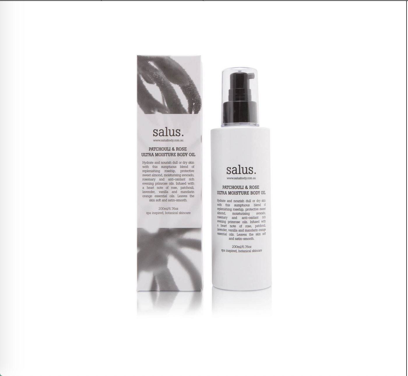 Salus Patch Rose Ultra Moisture Body Oil 200ml Eclectopia Gifts and Specialty Homewares 
