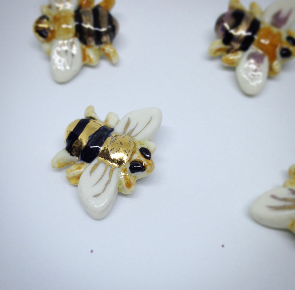 Bee ceramic brooch Eclectopia Gifts and Specialty Homewares 