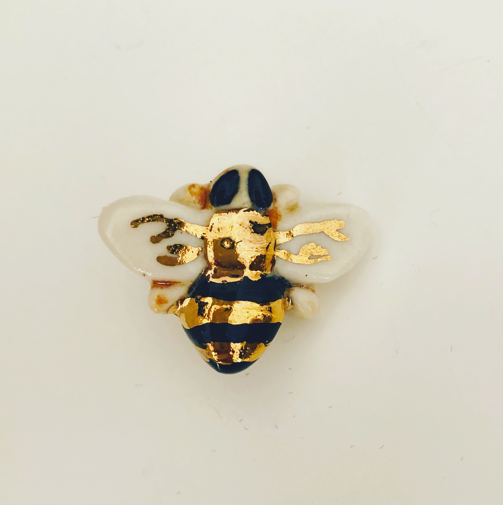 Bee ceramic brooch Eclectopia Gifts and Specialty Homewares 